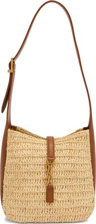 Saint Laurent LE 5A7 raffia tas - Beige