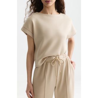 Scotch & Soda Short Sleeve Sweatshirt in Doeskin at Nordstrom, Size X-Small