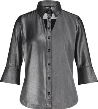 Zip73 Dames, Blouses & Shirts, Grijs, Maat: L