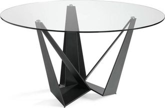 Angel Cerd&aacute; Mesa comedor redonda cristal