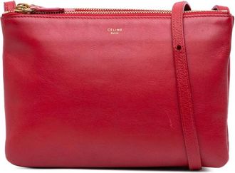 Celine Pre-owned Cross Body Bags, female, Red, Size: ONE SIZE Pre-owned Leather Shoulder Bag