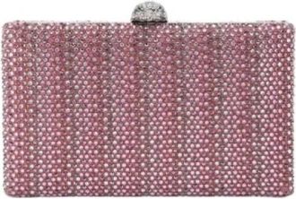 Kurt Geiger Crystal Kensington Clutch - Dames - Clutches - Roze - ONE Size - Tassen