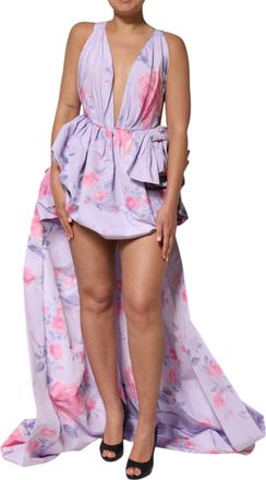 Philosophy di Lorenzo Serafini Womens Multicolor Floral Runway Maxi Dress Polyester