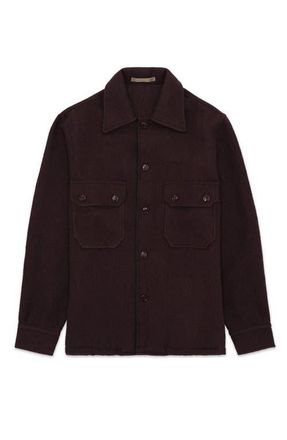 Fortela Wool Overshirt in Burgundy at Nordstrom, Size Large Eu