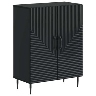 vidaXL Armario De Almacenamiento Para Ba&ntilde;o Haarlem Negro Vidaxl