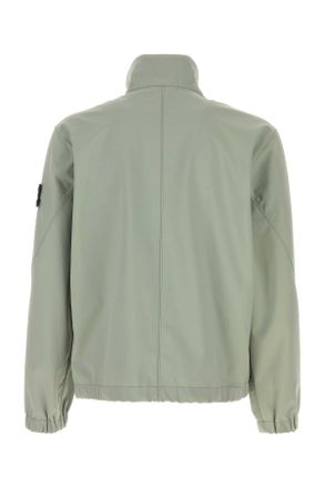 Stone Island Mens Mint Green Stretch Polyester Jacket Sage Giacche E Gilet