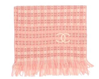Chanel Pink Cashmere Scarf