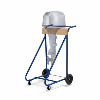 Relaxdays Relaxdays Soporte Motor Fueraborda, Almacenamiento/transporte, Eje Largo Hasta 150 Kg, Acero, Azul