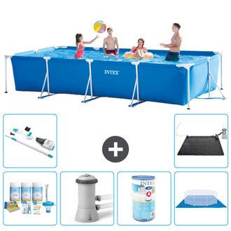 Intex Piscina Con Estructura Rectangular - 450x220x84 Cm - 7-piezas S40303