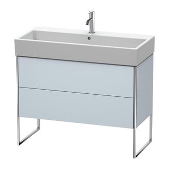 Duravit Duravit Xsquare Mueble De Pie 98,4x 46,0 Cm, 2 Cajones, Para Lavabo Vero Air 235010, Color (frente/cuerpo): Laca De Seda Azul Claro Mate - Xs447609797