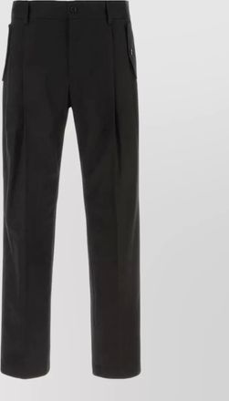 Dolce & Gabbana stretch cotton trousers pleated front belt loops