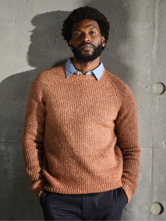 Fat Face FatFace Sefton Burnt Orange Knitted Crew Neck Jumper