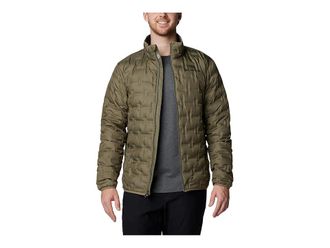 Columbia Delta Ridgetm II Down Jacket Mens Jacket Stone Green : 2XL, Down/Polyester