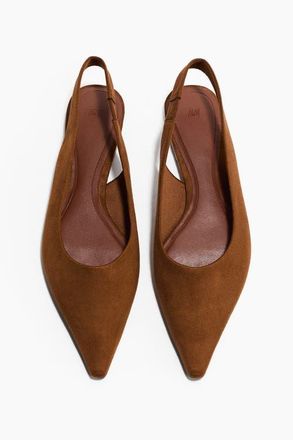 H&M Pointed Slingbacks in Brown at Nordstrom, Size 6