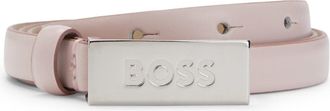 HUGO BOSS Womens Accessories Plaque Belt in Lt/Pstl Pink - Size 85 cm