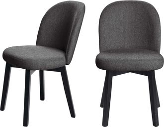 HOME AFFAIRE 4-Fussstuhl »Aretha Esszimmerstuhl, Wohnstuhl, Polsterstuhl, Essstuhl« (Set) 2 Stk.schwarz lackiertes Gestell aus massivem Buchenholz, gepolstertert