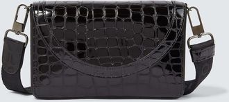 Christian Louboutin Explorafunk croc-effect patent leather shoulder bag
