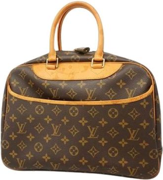 Louis Vuitton Pre-owned Vintage Canvas Handtas - Dames - Pre-owned - Bruin - Maat: ONE Size Zijde