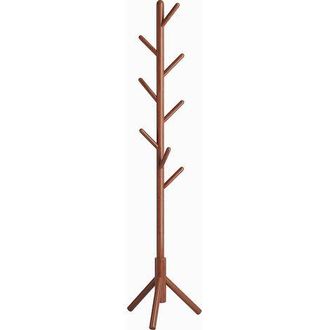 OEM Perchero De Madera Con 8 Ganchos, Independiente, F&aacute;cil De Montar, Para Sombreros, Ropa, Bolsos, Bufandas Y Paraguas (marr&oacute;n)