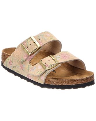 Birkenstock Arizona Flowers Sandcastle Suede Sandal