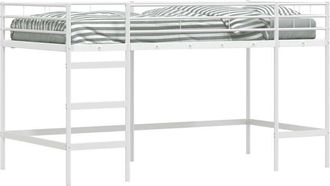 vidaXL KidsLoft Bed Frame White 90 x 200 cm Steel vidaXL