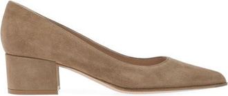 Gianvito Rossi Piper Pump 45 in Brown Suede at Nordstrom, Size 41.5