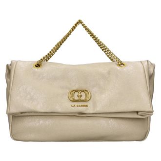 La Carrie Tassen, Dames, Beige, ONE Size, Leer, Lumi Bag