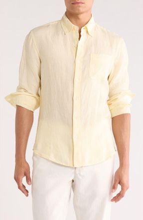 Bonobos Everyday Linen Shirt in Pale Yellow at Nordstrom Rack, Size X-Large