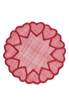 Juliska Pink Heart Set of 4 Placemats at Nordstrom
