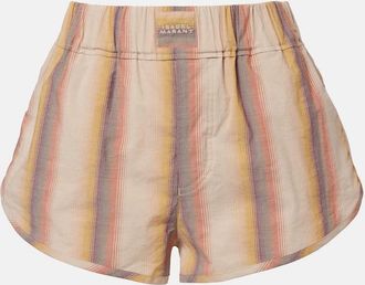 Isabel Marant Melinea striped cotton shorts