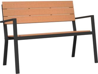 vidaXL Garden Bench Brown 118 x 54 x 77cm Steel Vidaxl