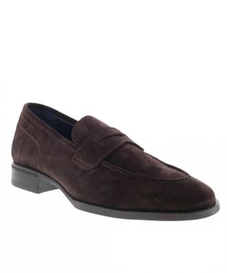 Scarpe di Bianco Mens Molise Suede Loafer In Dark Brown