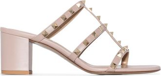 Valentino Garavani Pink Rockstud Leather Heels