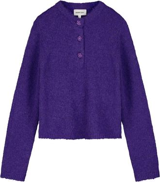 Fab By Fabienne Chapot Coco Pullover LS - Dames - Ronde hals truien - Paars - S - Wol - Truien & Vesten