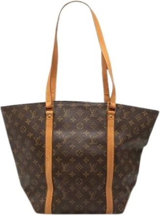 Louis Vuitton Pre-owned Tote Bags, female, Brown, Size: ONE SIZE Pre-owned Monogram Sac Shopping