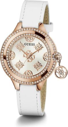 Guess Charmed Horloge - unisex - Horloges - Geel - ONE Size - Leer - Accessoires