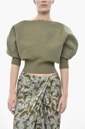 Super Blond Crewneck Sweater with 3/4 Batwing Sleeves size 44