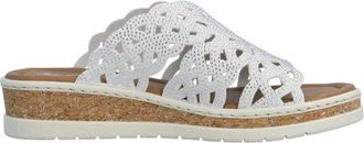 Rieker Womens Wedge Sandal In White