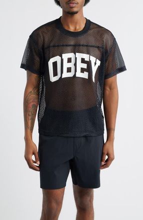 Obey Collegiate Practice Jersey in Black at Nordstrom, Size Xx-Large