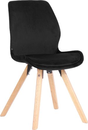 Clp Clp - Silla De Sal&oacute;n Luna Con Asiento Acolchado Negro Terciopelo