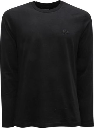 Armani Long Sleeve Tops, male, Black, Size: S Maglia Emporio Essential