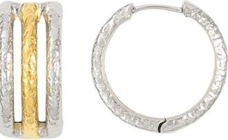 Lucy Quartermaine Multi Finish Triple Hoops in Sterling Silver at Nordstrom
