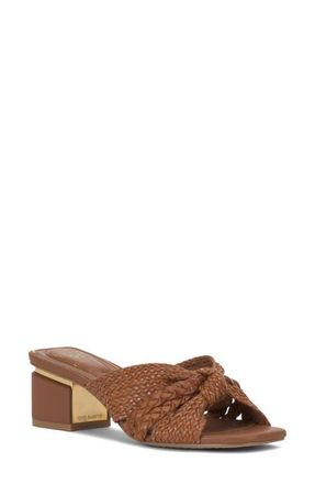 Vince Camuto Atemly Block Heel Sandal in Golden Walnut at Nordstrom, Size 7