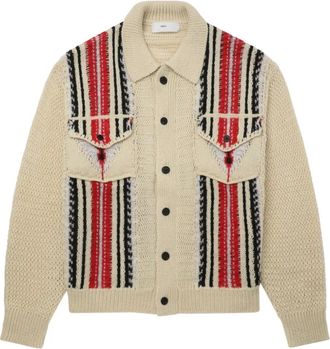 Toga Archives Vest met gestreept vlak en zak - Beige