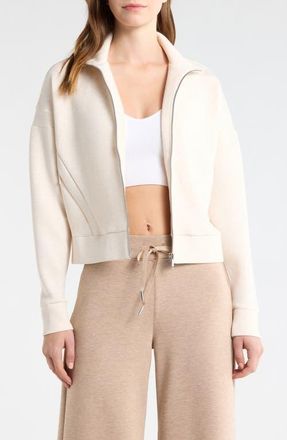 Spanx AirEssentials Track Jacket in Oatmeal Heather at Nordstrom, Size X-Large