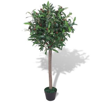 vidaXL Rbol De Laurel Artificial Con Macetero Verde 120 Cm Vidaxl