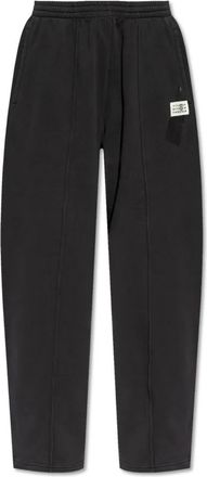 Maison Margiela Trainingsbroeken met stiksels op de pijpen - Dames - Sweatpants - Zwart - S - Katoen - Broeken