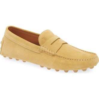 Tod's Gommino Bubble Suede Driving Shoe in Giallo Senape at Nordstrom, Size 7.5