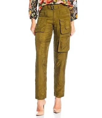 Johnny Was Womens Hailey Cargo Pant In Martini Olive