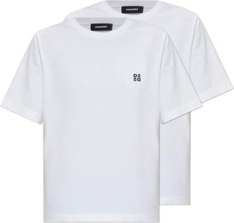 Dsquared2 Tops, Dames, Wit, S, Katoen, 2-pack t-shirts